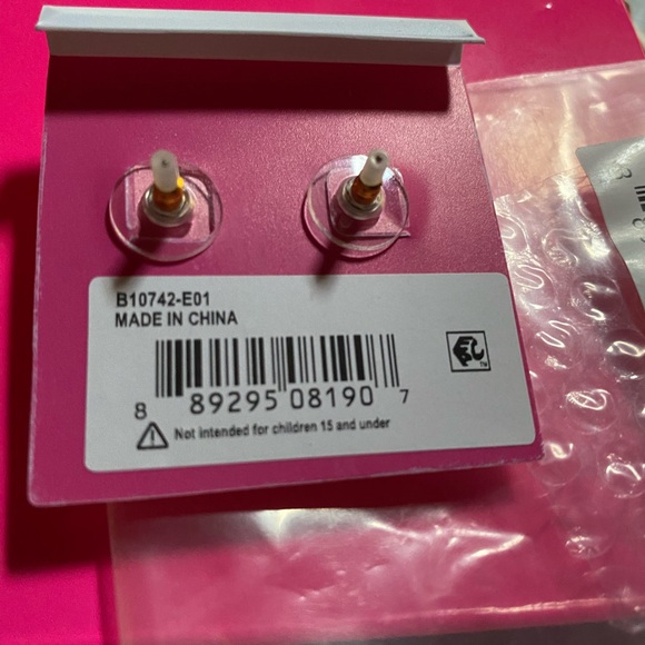 💕Betsey Johnson “Pearl Critters” Frog Crystal Stud Earrings💕 NIP - Picture 6 of 6